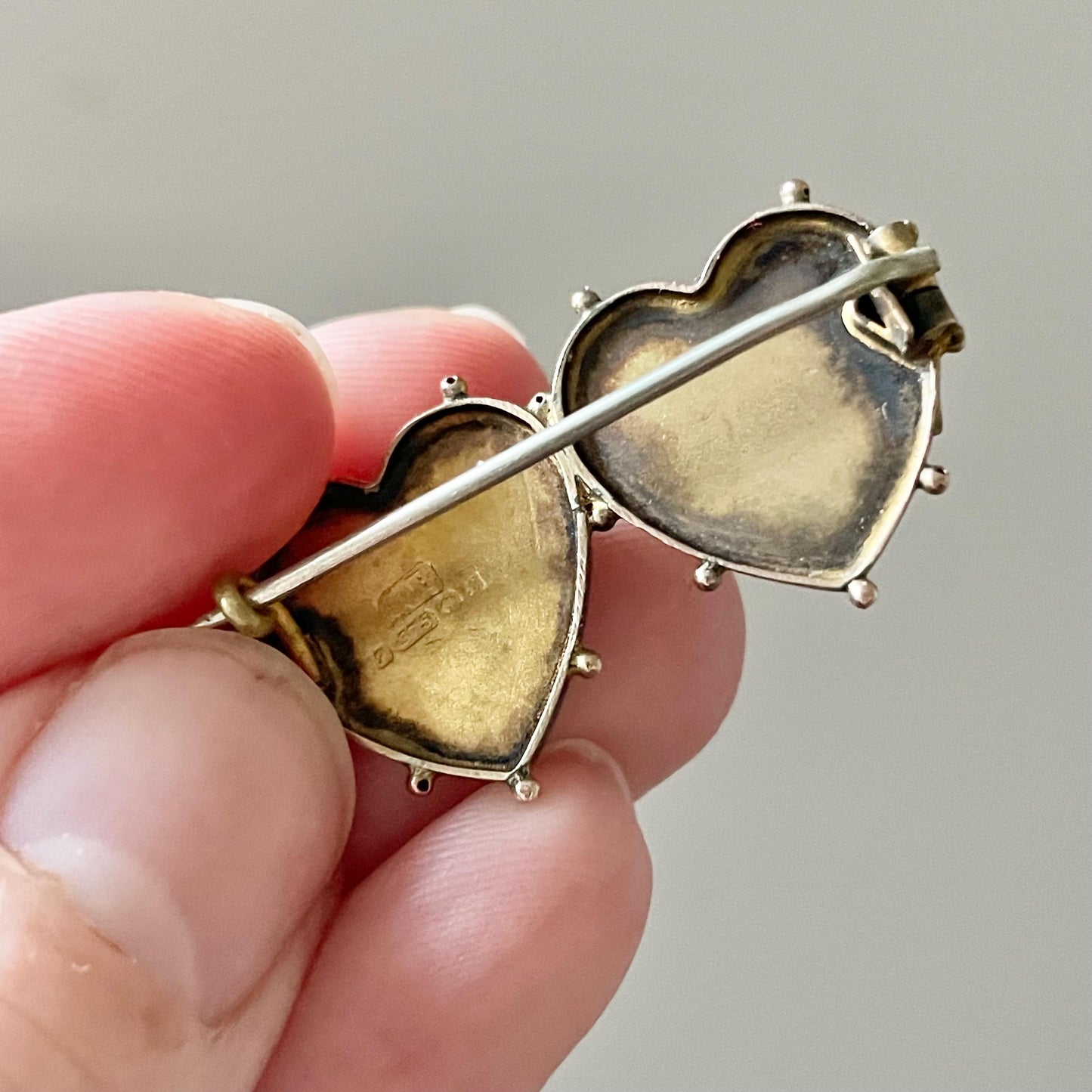 Edwardian Mizpah Brooch Created In 9 Carat Gold; Circa 1905