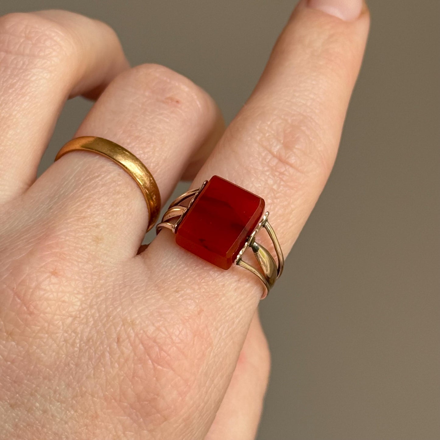 Georgian 'Anna' Spinning Intaglio Ring in 9 Carat Gold; Circa 1830