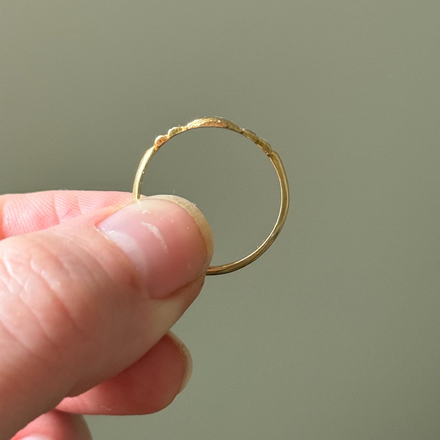 Antique Enamel Signet Ring in 18 Carat Gold; Circa 1920