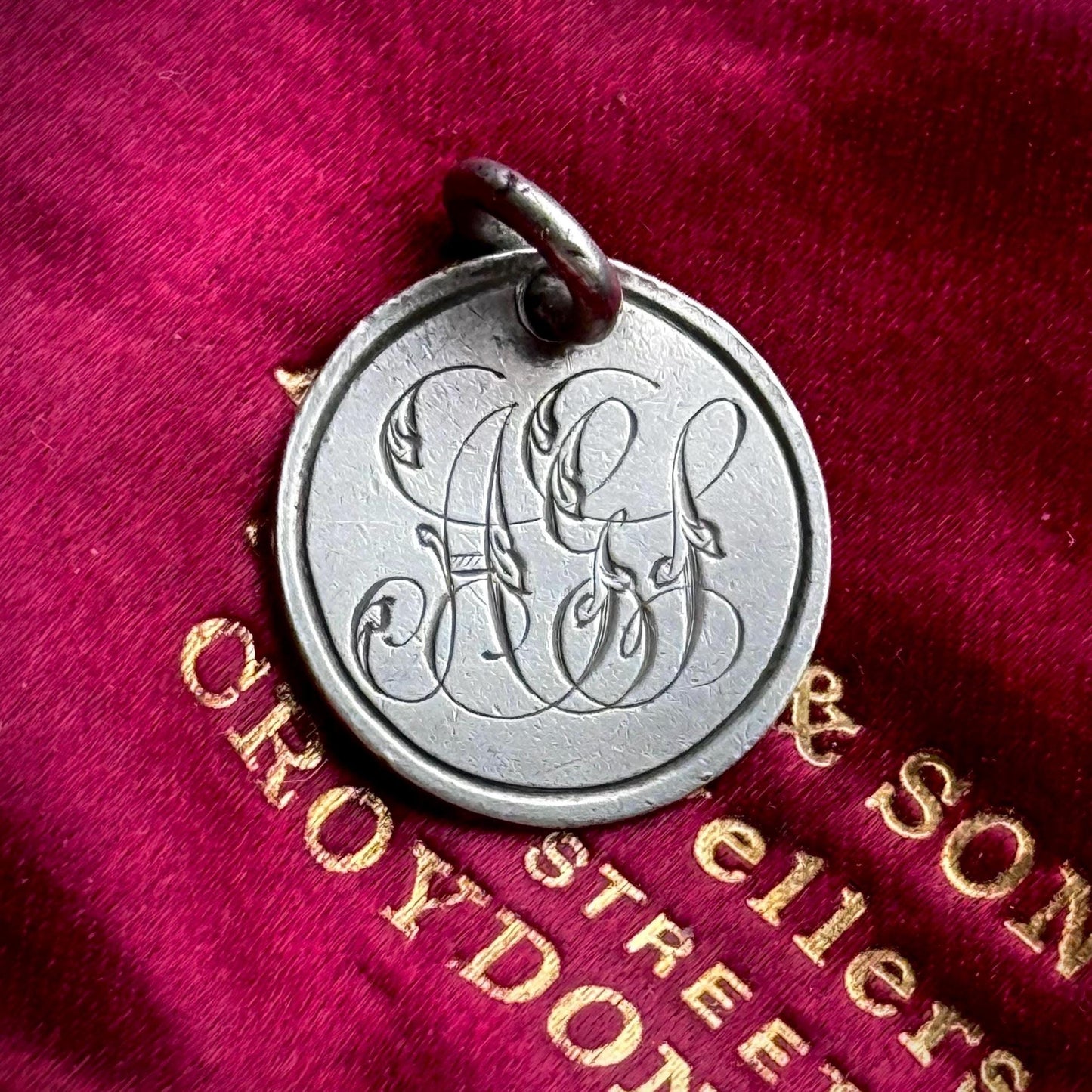 Early Victorian Love Token ‘AGS' Coin Pendant; Circa 1850