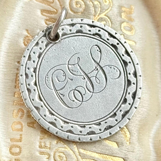 Georgian Love Token ‘CJL' Coin Pendant; Circa 1820