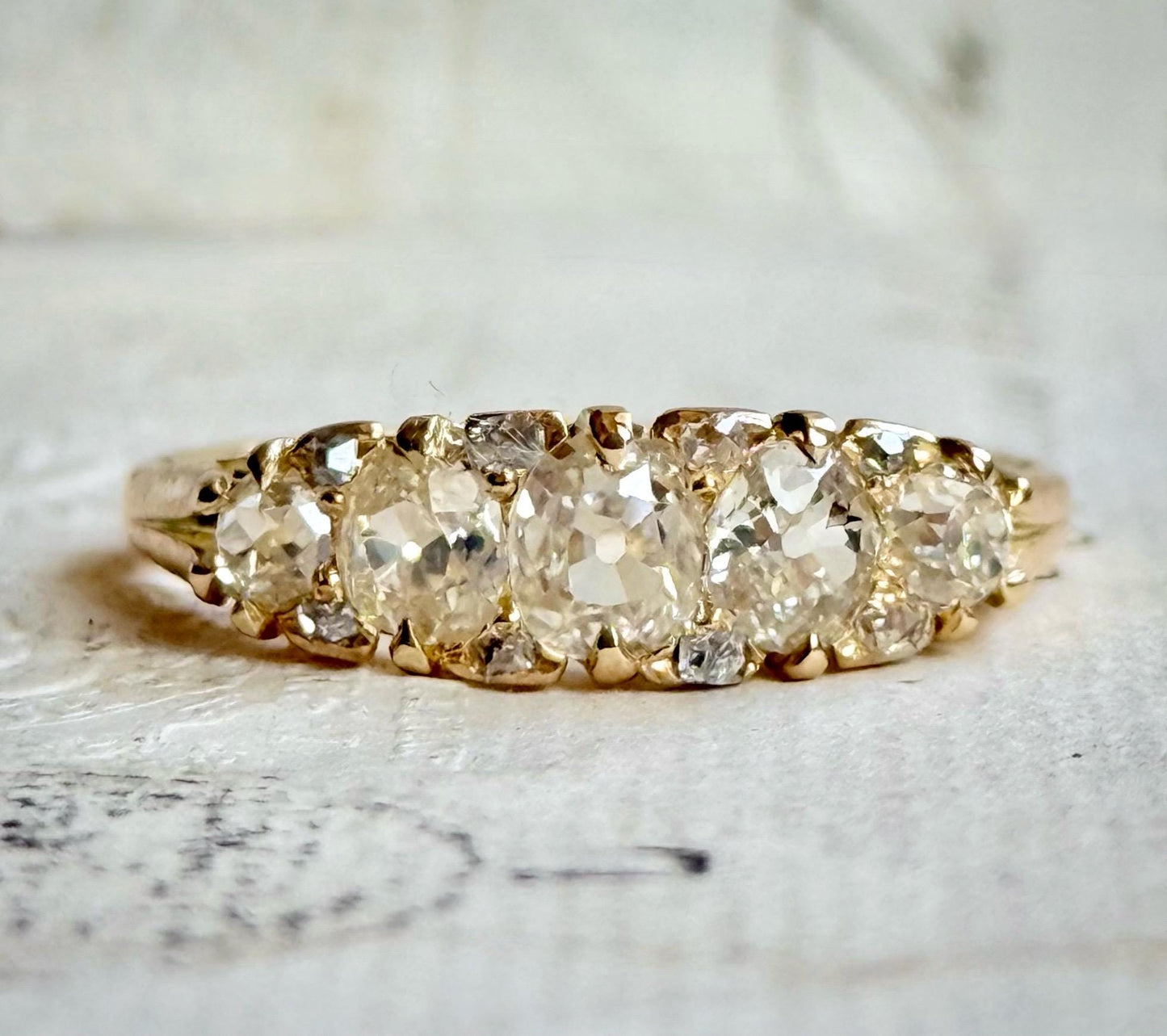 Significant Old European Cut Diamond Ring in 18 Carat Gold
