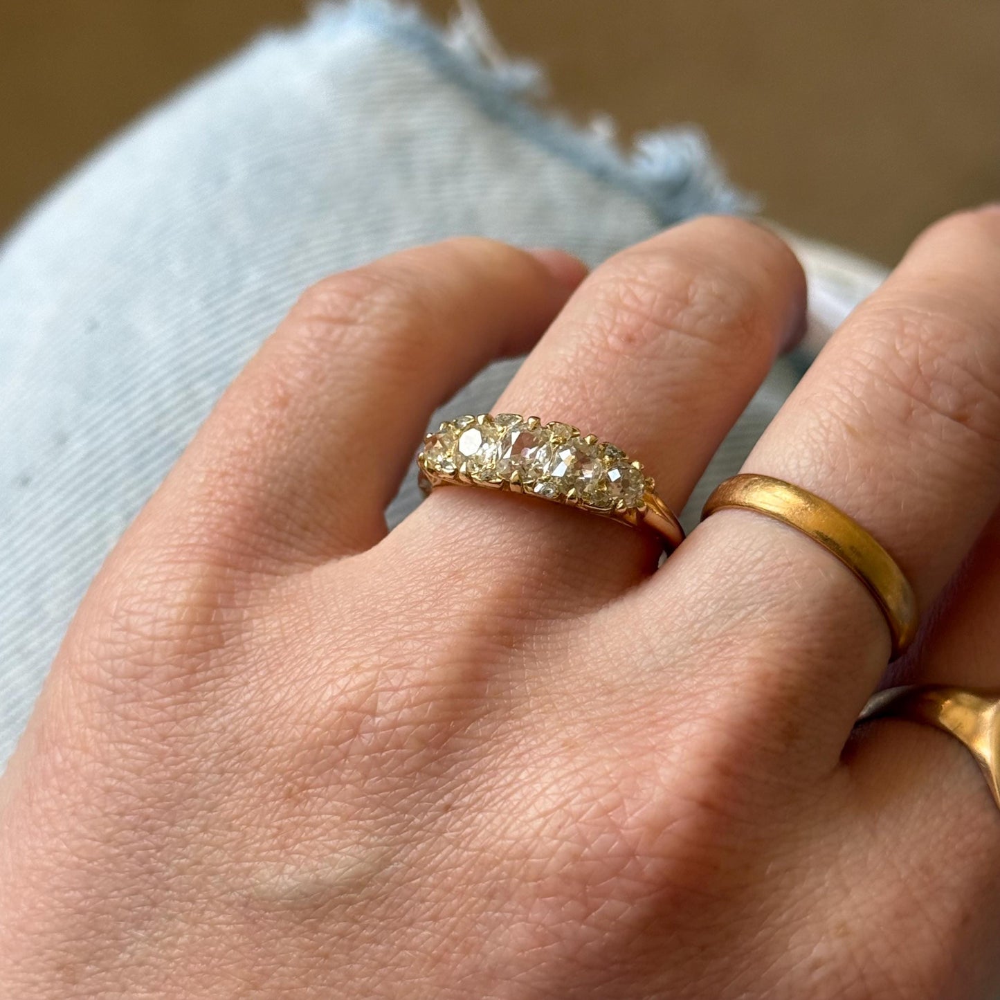 Significant Old European Cut Diamond Ring in 18 Carat Gold