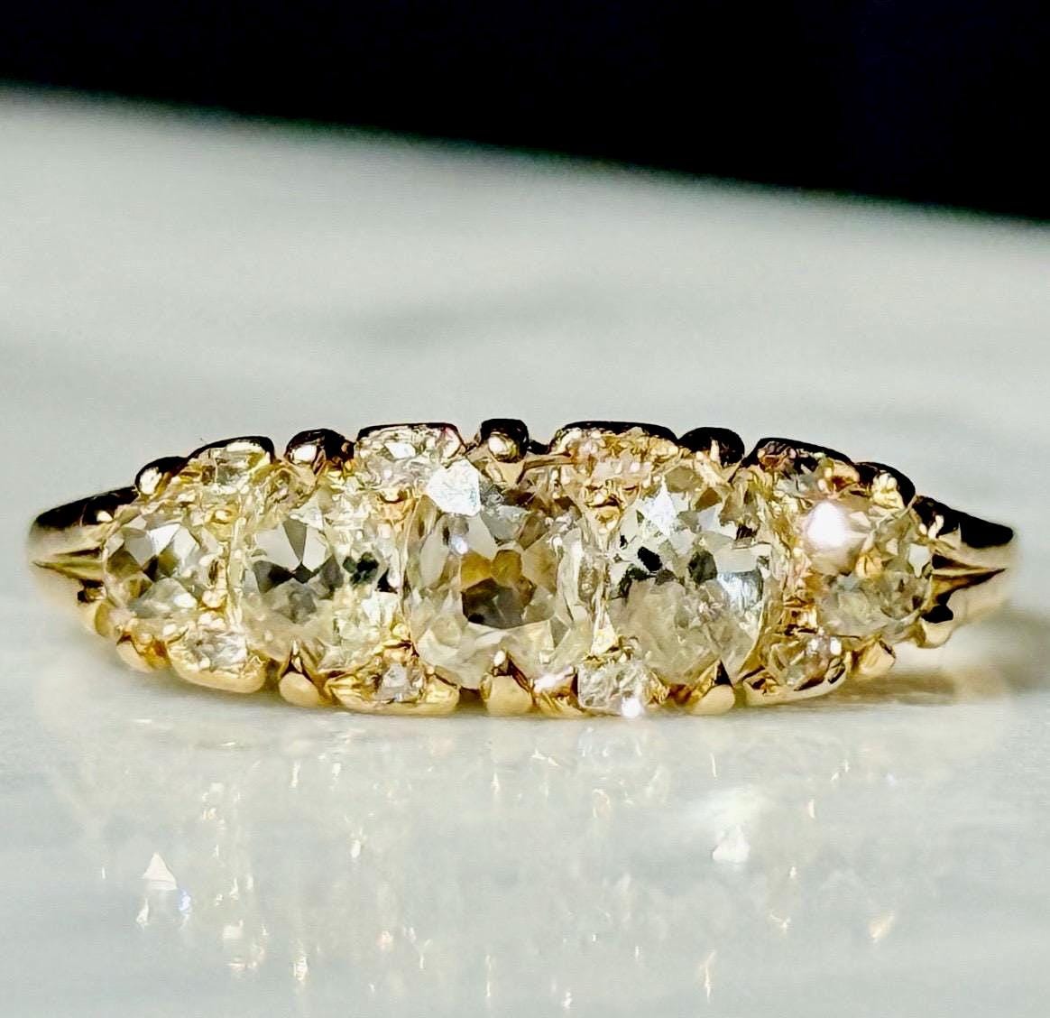 Significant Old European Cut Diamond Ring in 18 Carat Gold