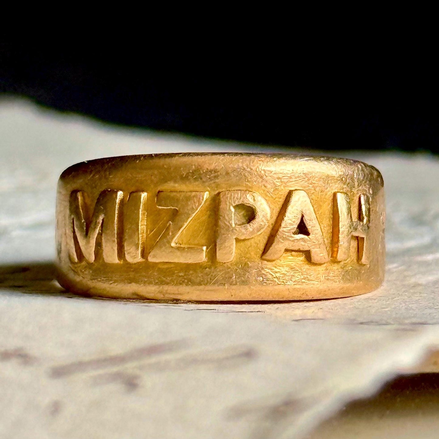 Victorian Mizpah Ring Created In 18 Carat Gold; Circa 1882