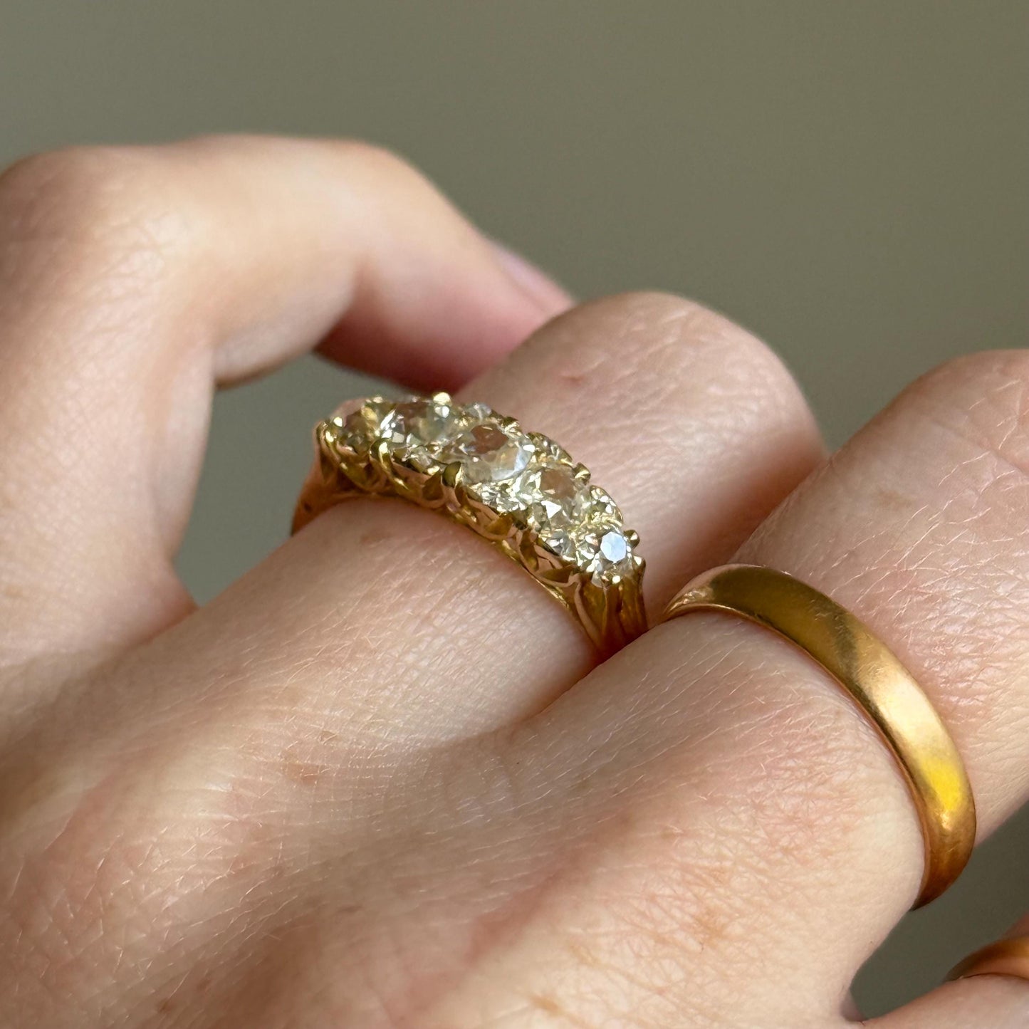 Significant Old European Cut Diamond Ring in 18 Carat Gold