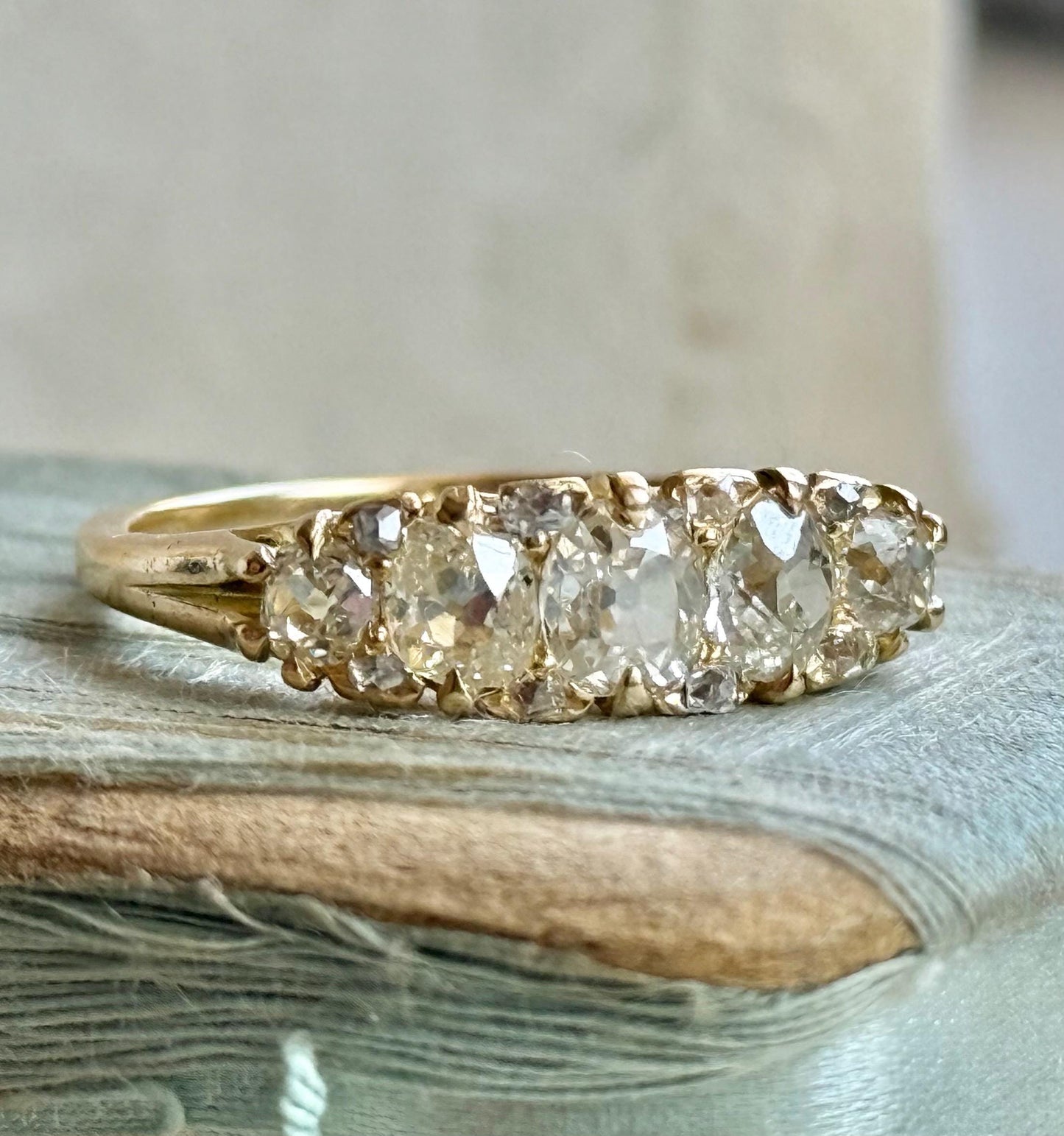 Significant Old European Cut Diamond Ring in 18 Carat Gold