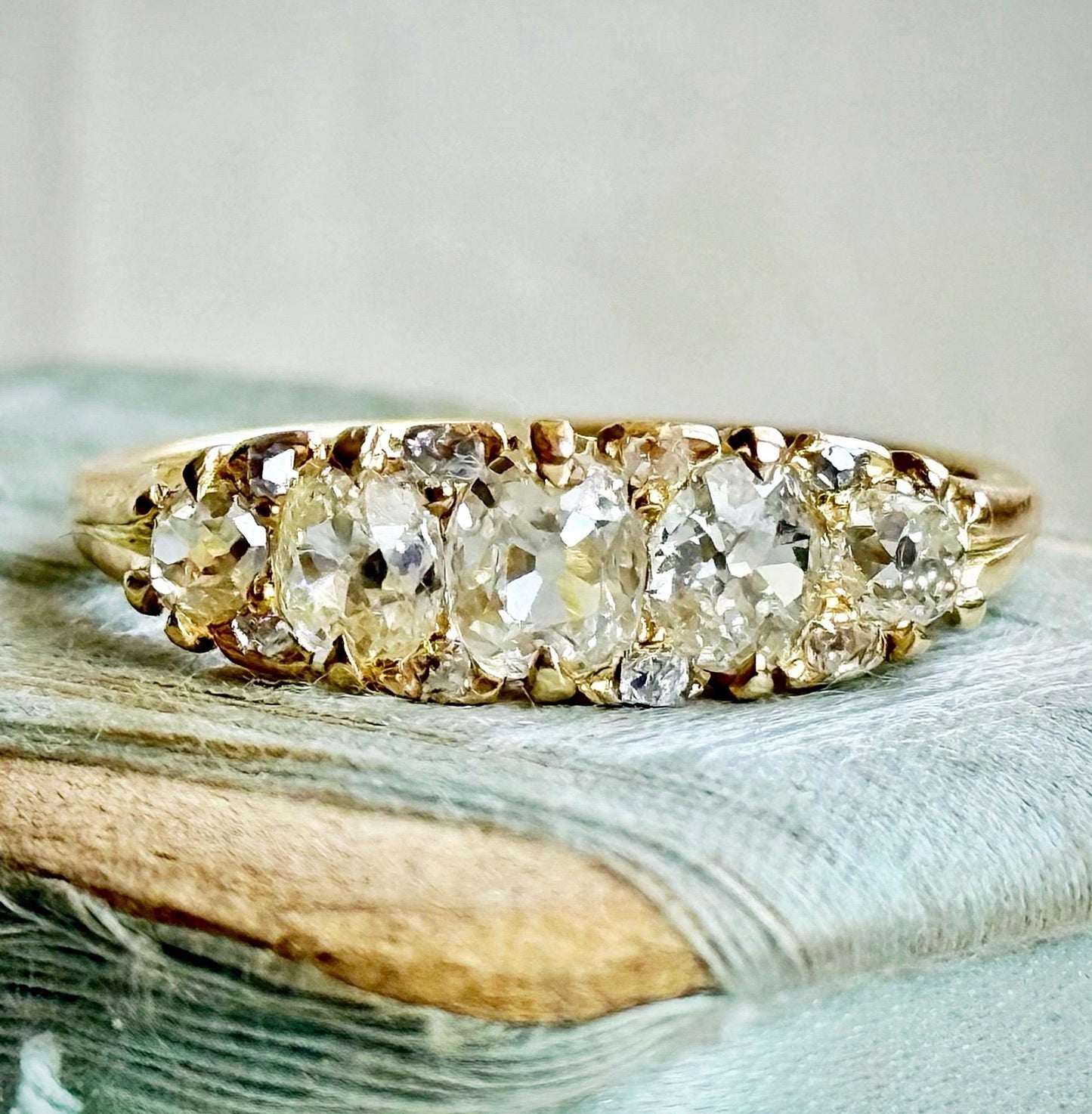Significant Old European Cut Diamond Ring in 18 Carat Gold