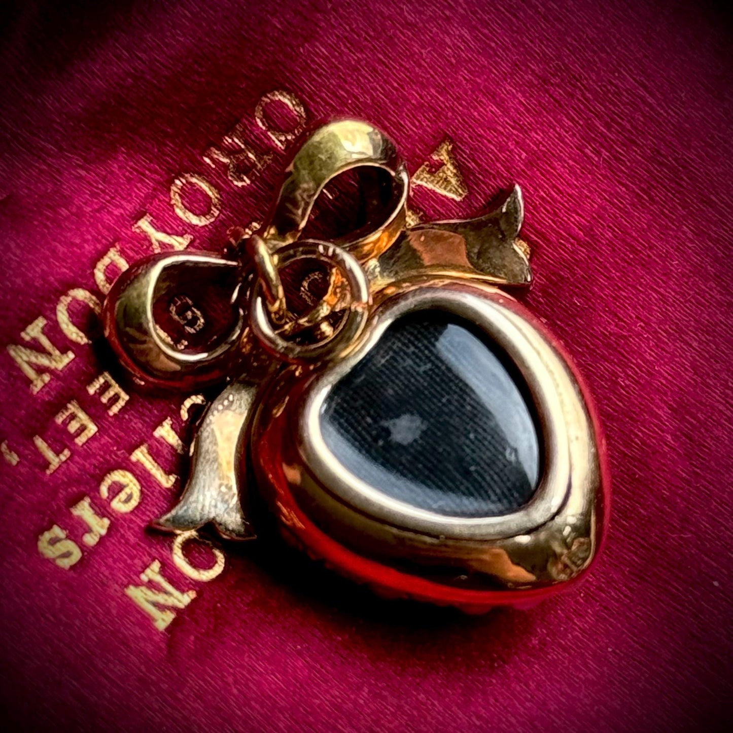 Diamond, Emerald & Pearl Locket Heart Pendant in 18 Carat Gold; Circa 1860