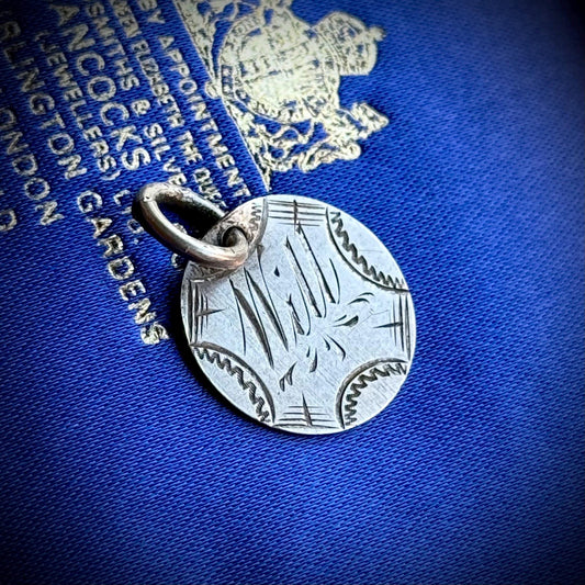 Victorian Love Token 'Will' Coin Pendant; Circa 1850