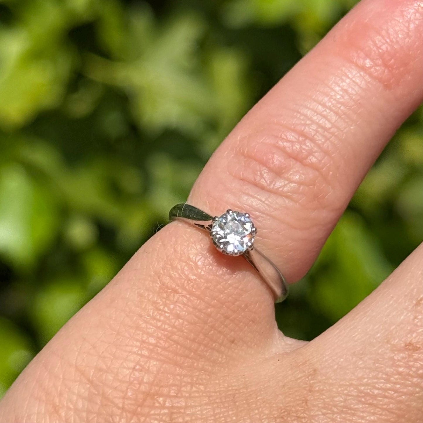 Antique Old Cut Diamond Ring in Platinum & Gold; Circa 1900