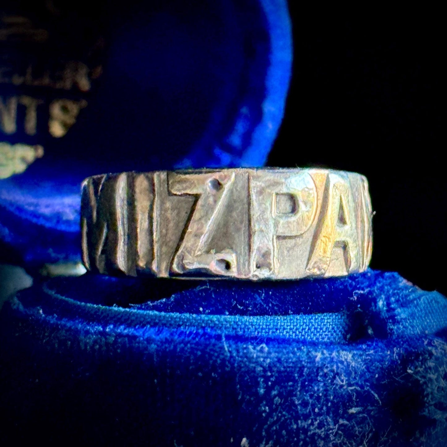 Antique Victorian Silver Mizpah Ring; Circa 1880