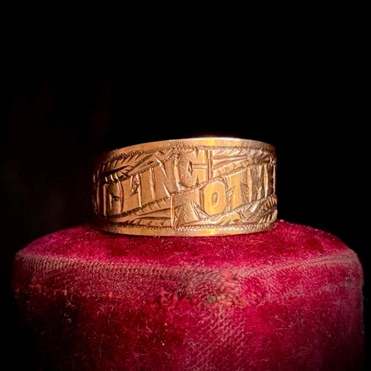 Antique ‘I cling to thee Ring in 9 Carat Rose Gold; Circa 1915