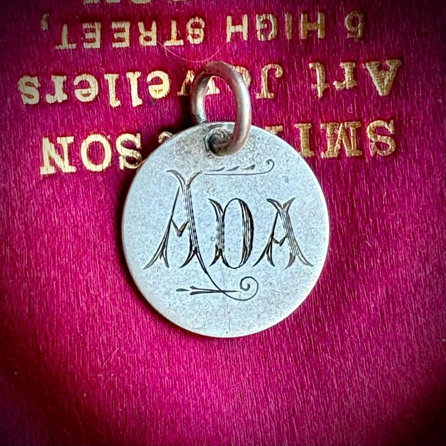 Victorian Love Token 'ADA' Coin Pendant; Circa 1880