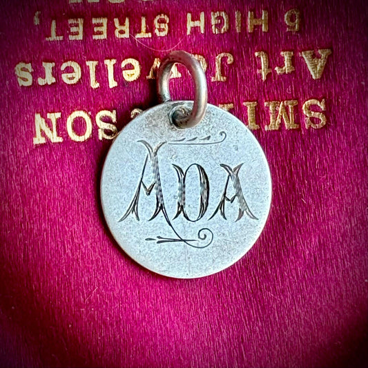Victorian Love Token 'ADA' Coin Pendant; Circa 1880