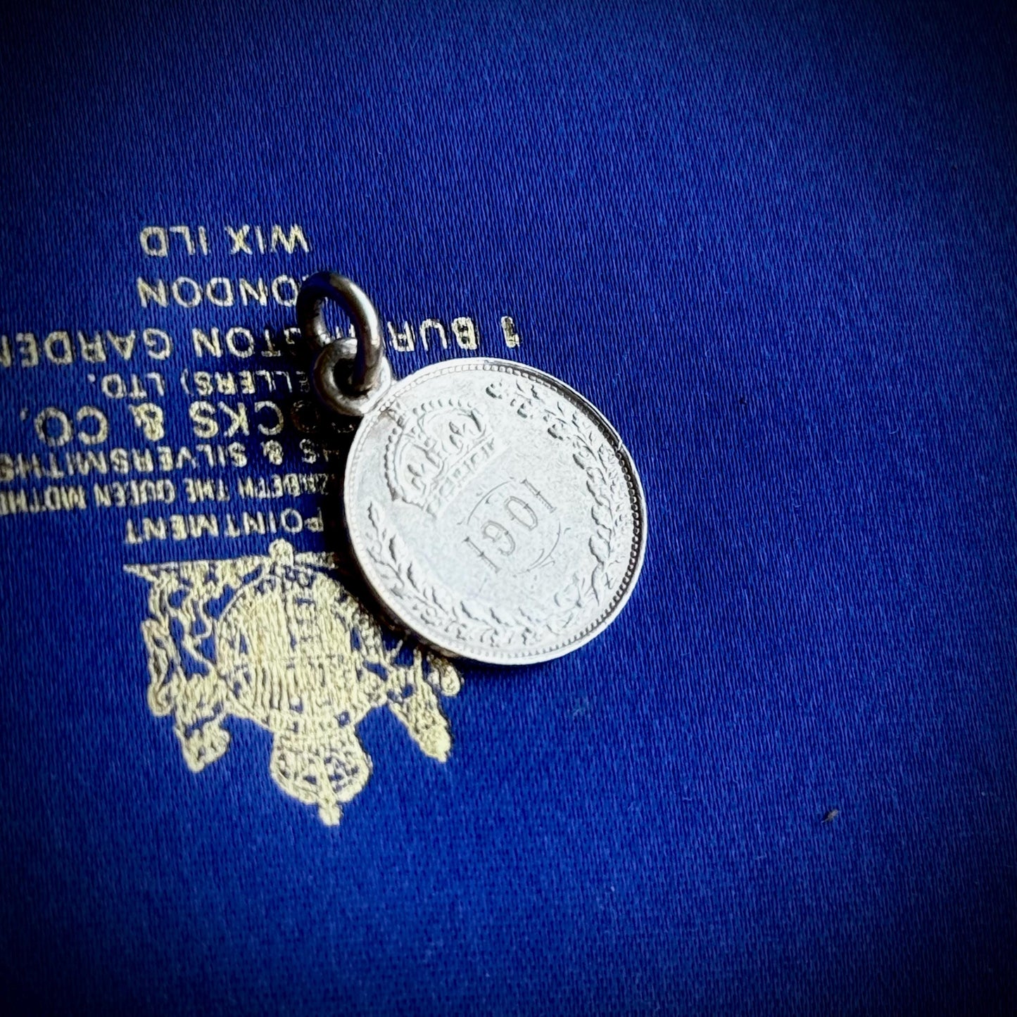 Victorian Love Token Coin Pendant; Circa 1901