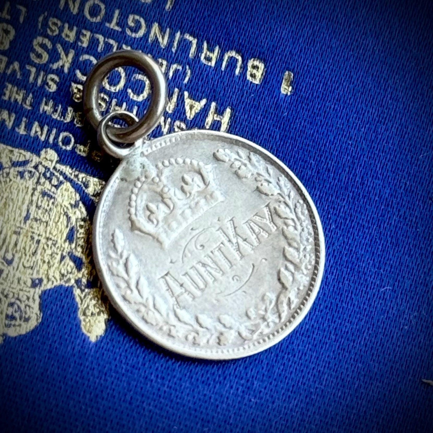 Victorian Love Token 'Aunt Kay' Coin Pendant; Circa 1880