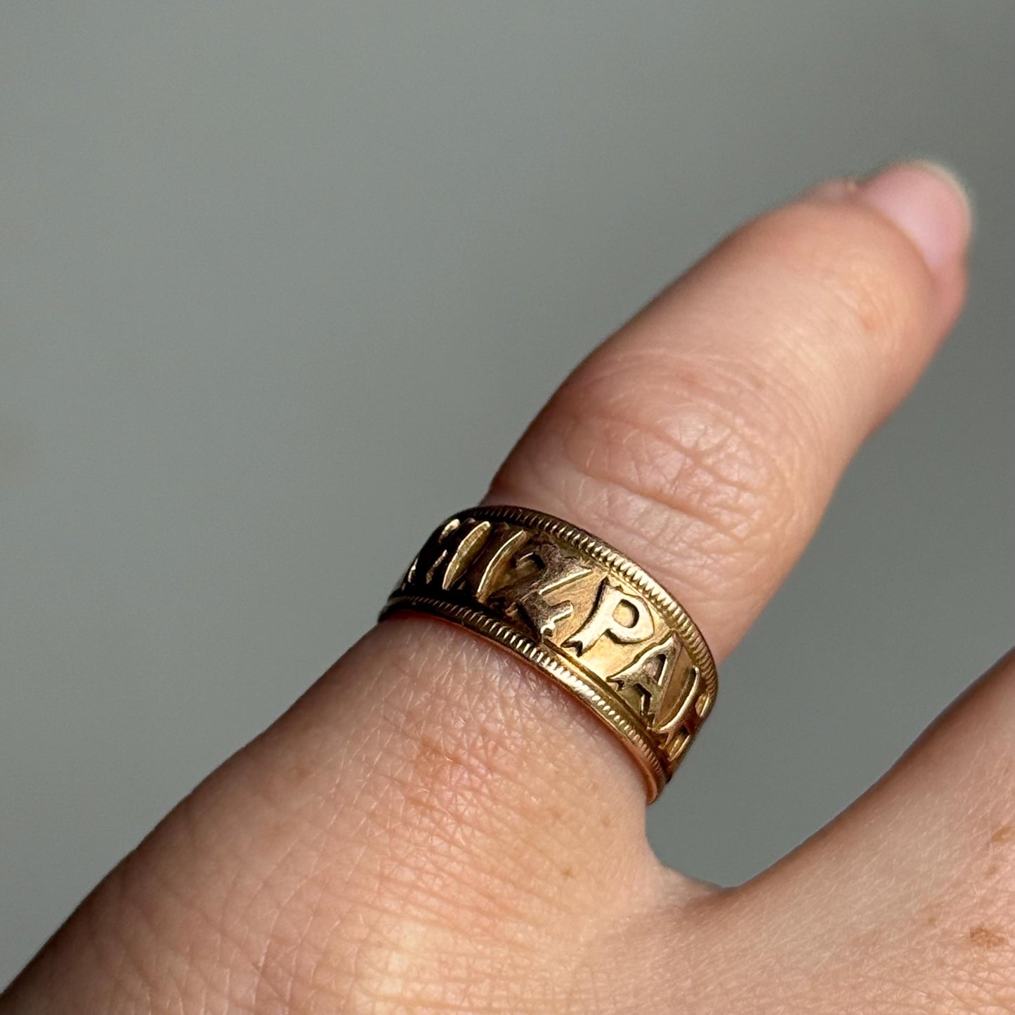 Antique Mizpah Ring Created In 9 Carat Gold; Circa 18901