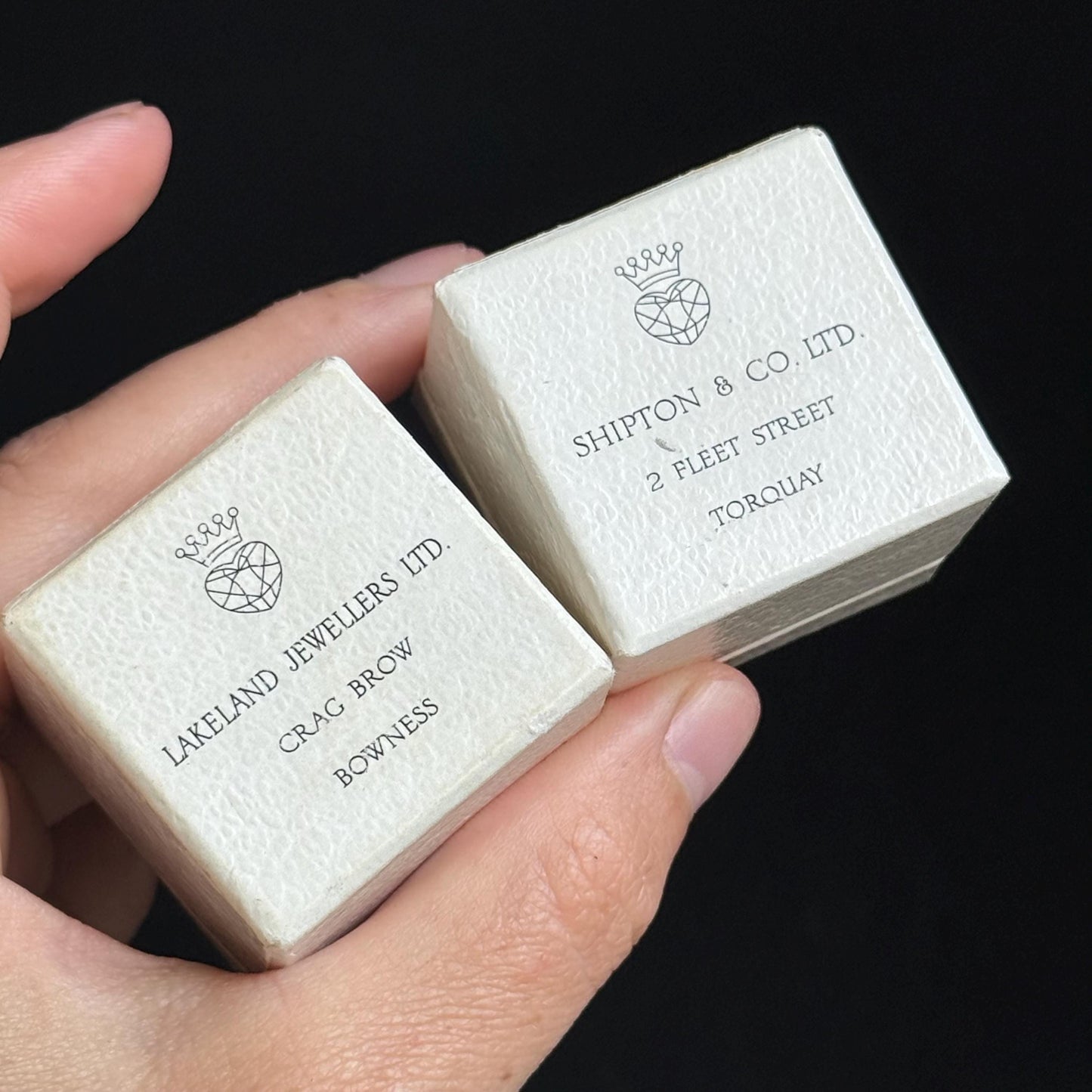 Vintage Set of Ring Boxes; Circa 1950