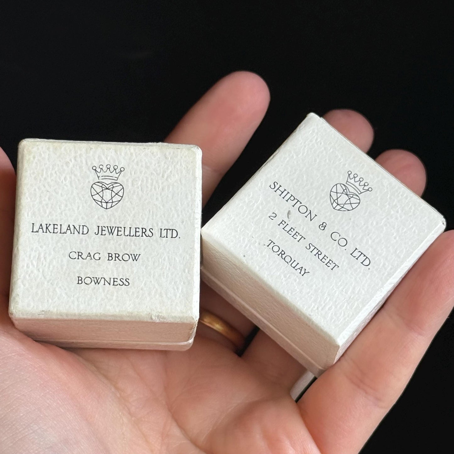 Vintage Set of Ring Boxes; Circa 1950