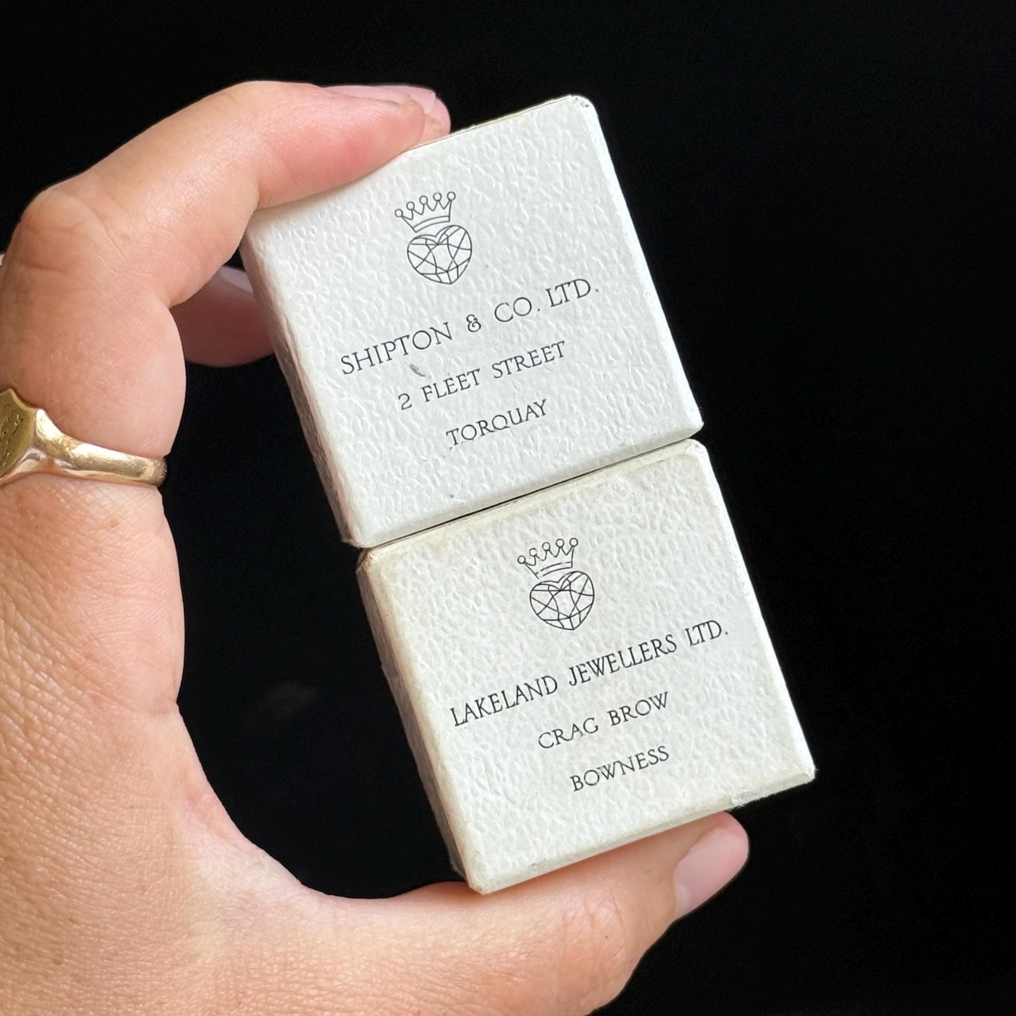 Vintage Set of Ring Boxes; Circa 1950